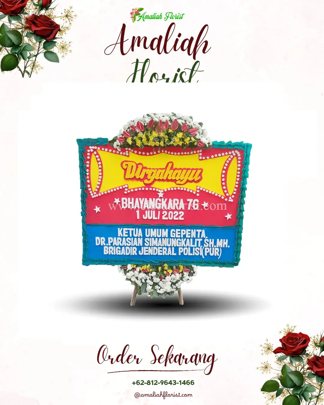 Papan Bunga HUT Ulang Tahun Kotalama